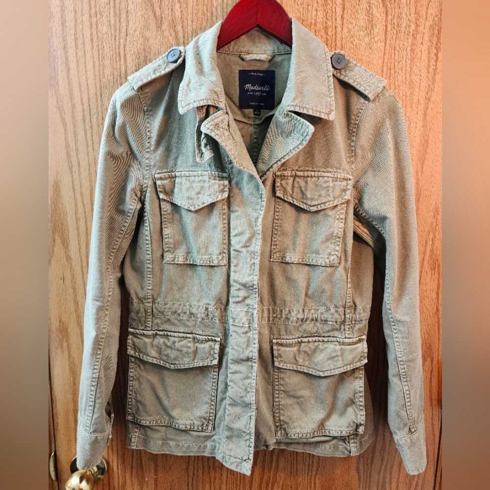 Madewell utility jacket army green women's small